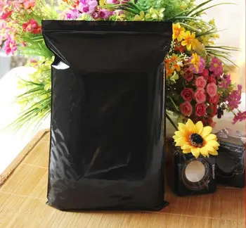 

22*32cm Black Aluminum Foil Zip Lock Bag Stand up Food Packaging Gift Bags 300piece/lot Free shipping