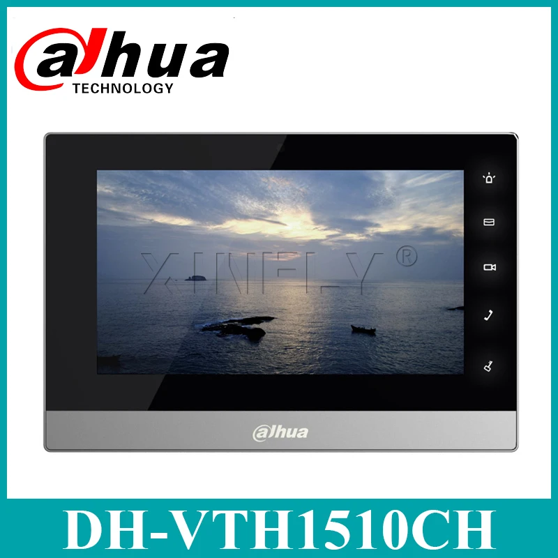 

Dahua VTH1510CH Original Video Intercom 7" TFT Capacitive Touch Screen IP Indoor Monitor Black-Silver Color VTH1550CH With Logo