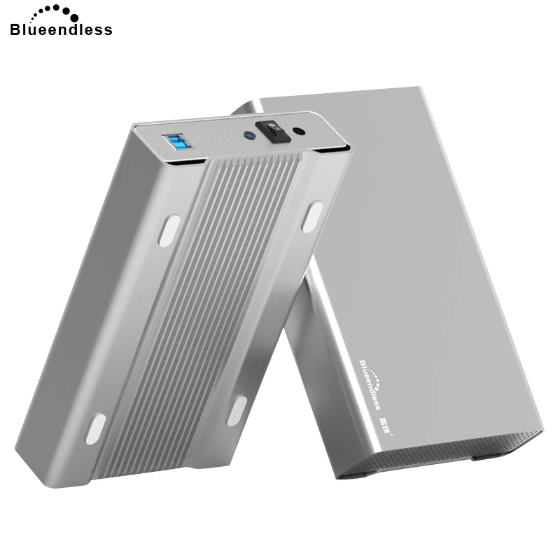  Blueendless 2018 nuevo 35 'Hdd carcasa de aluminio Sata a USB funda de disco duro USB 30 Hdd caja d