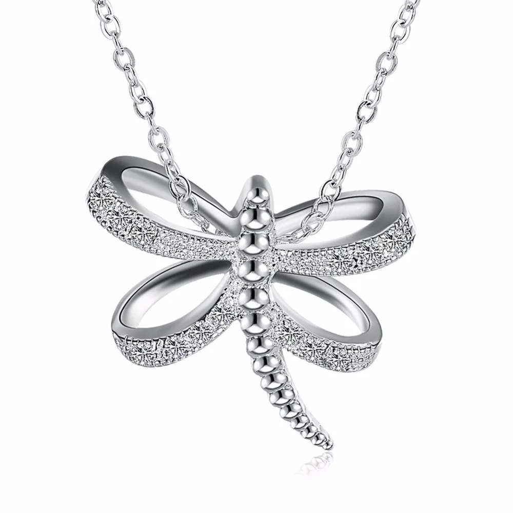 Hot 925 sterling silver jewelry personalized dragonfly pendant ladies