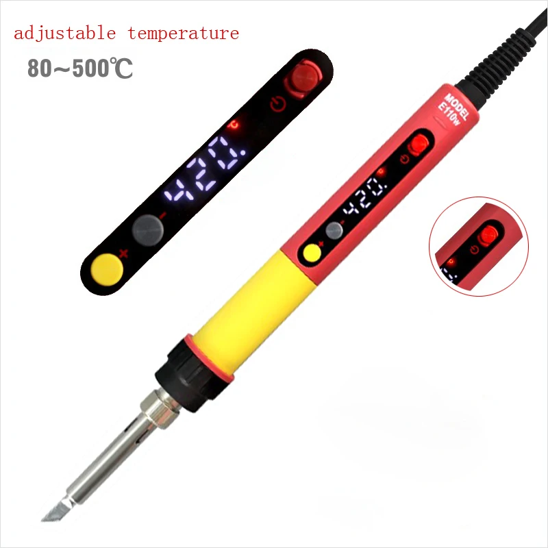 

220V 110W LCD Digital Electric Soldering iron temperature adjustable Welding station sting tip nozzle High Quality