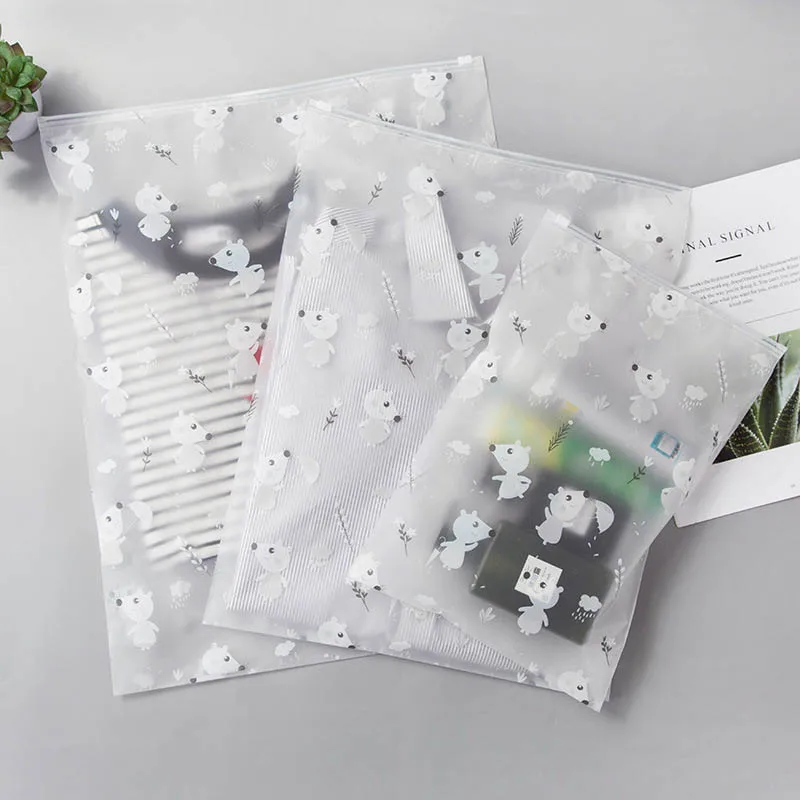 لطيف الحيوانات حقيبة مستحضرات تجميل شفافة السفر حقيبة مستحضرات تجميل النساء البريدي المكياج حمام المنظم كيس التخزين غسل الزينة Beaut عدة