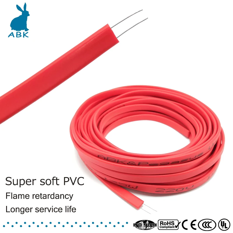 

10m 220V 135W Flame retardant Constant power Series type heating belt water pipe protection roof deicing heating cable
