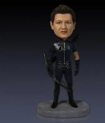 

Marvel avengers resin crafts car set with hawkeye Jeremy renner shaking his head gures sculpture crafts statue