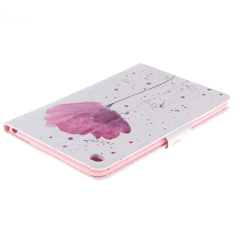 Fashion Two Side Flower Flip Wallet Case For Apple iPad Mini 4 Case PU Leather Stand Tablet Cover Case With Card Money Holder (49)