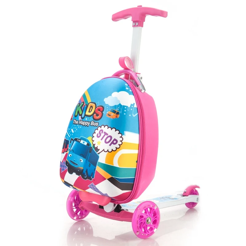 High Quallity Children's Luggage With Scooter Trolley Bags Folding