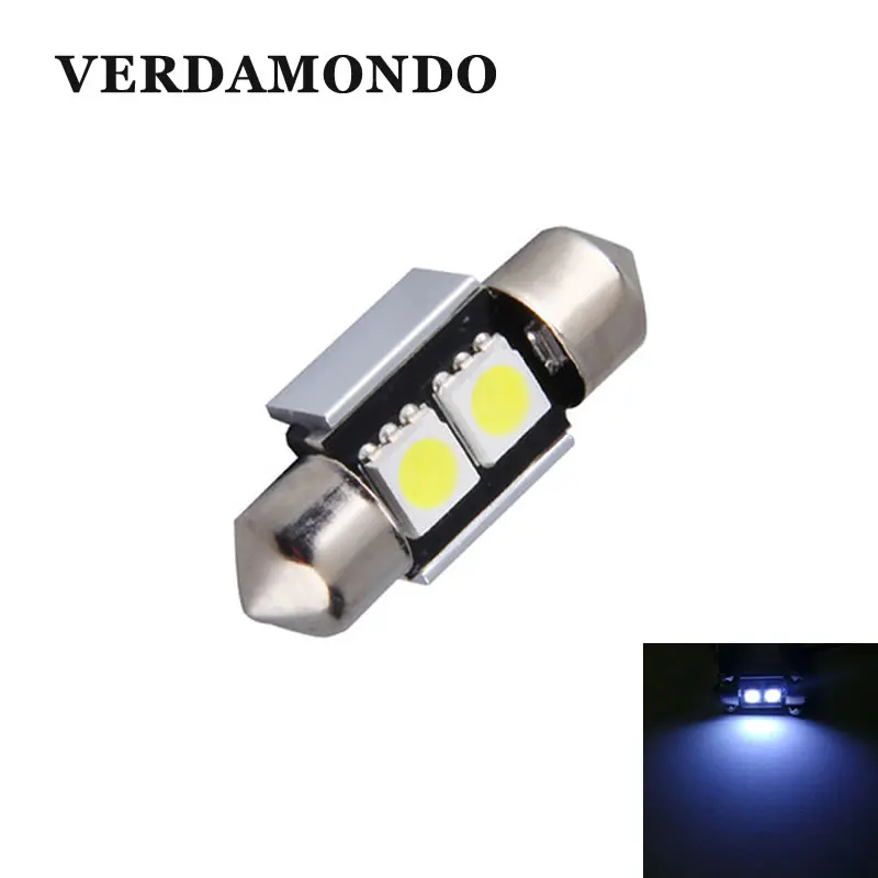 

White CANBUS ERROR FREE 31MM 5050 2 SMD Car Festoon LED Bulb DC 12V Interior Map Dome Reading Light Energy Saving