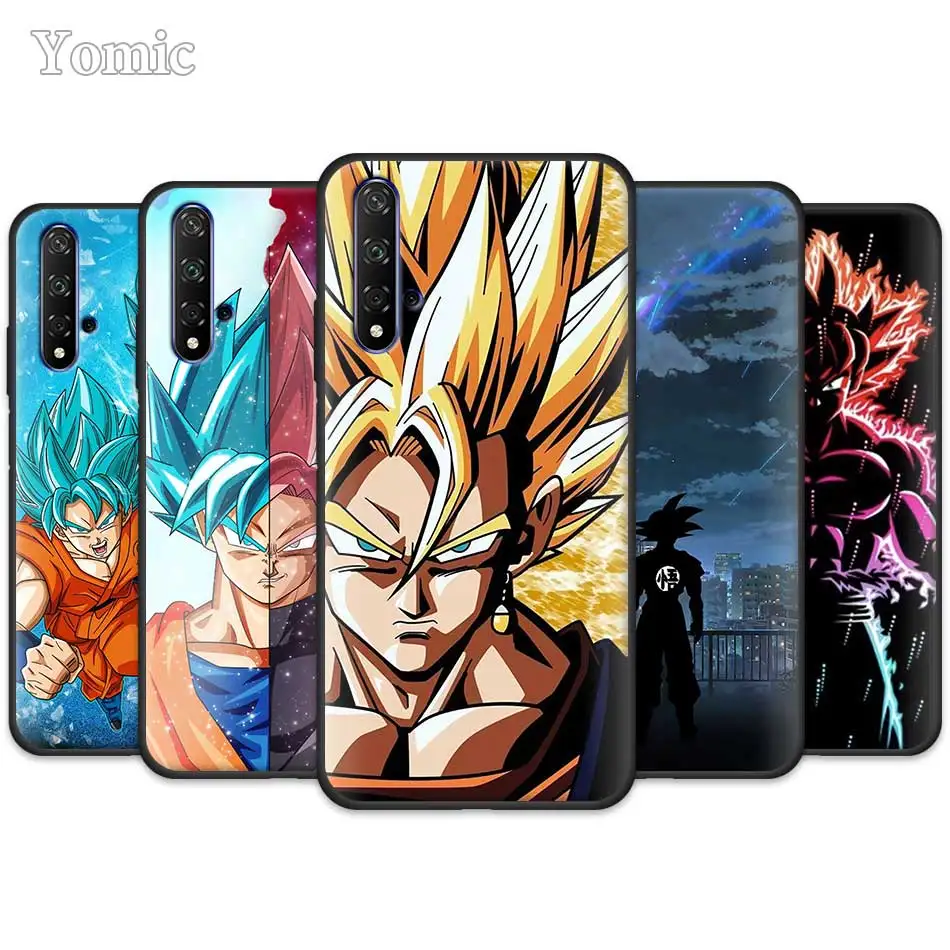 

dragon ball Ultra Instinct Vegeta Black Silicone Cases for Huawei Honor Y5 Y6 Y7 Y9 2019 Y9 P30 Pro Honor 20 Pro Phone Case Cove