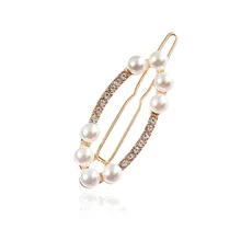 Заколки для волос для Для женщин Красивые жемчужина полный алмазов геометрический заколка для волос для женщин Весна волос клипсы со стразами G0508