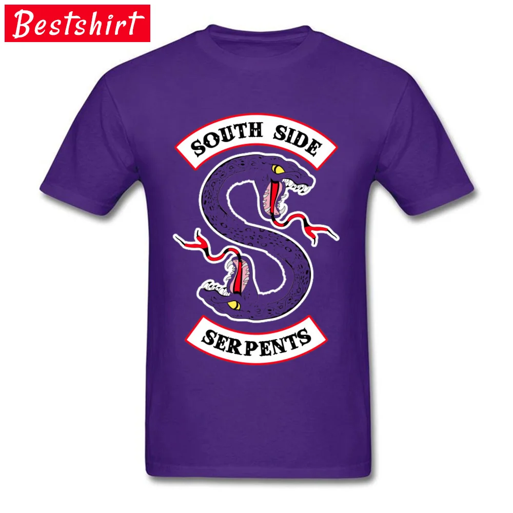 Casual Design Fashionable Short Sleeve April FOOL DAY T Shirt Classic Crew Neck 100% Cotton Sweatshirts Men T Shirt Riverdale   South Side Serpents purple