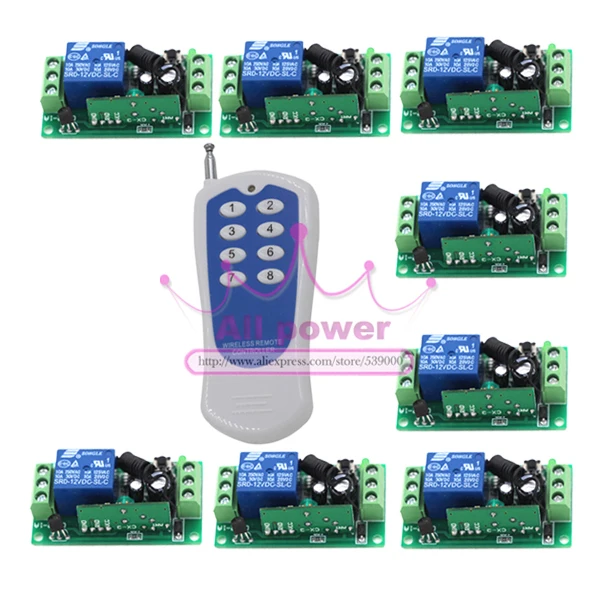 

Wireless Remote Control Switch RF Remote plug Remote Switches 8ch Remote Controller + receiver