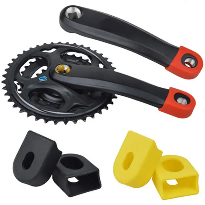 1 pair Bike MTB Crankset Protective Bicycle Protectors Crank arm Boot Silicon