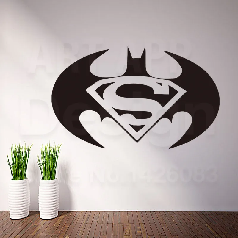 Art New Design Vinyl Home Decoration Batman Logo Wall Sticker Art New Design Vinyl Home Decoration Batman Logo Wall Sticker Removable House Decor Pvc Bat Darts Decals In Rooms Stickers From Garden