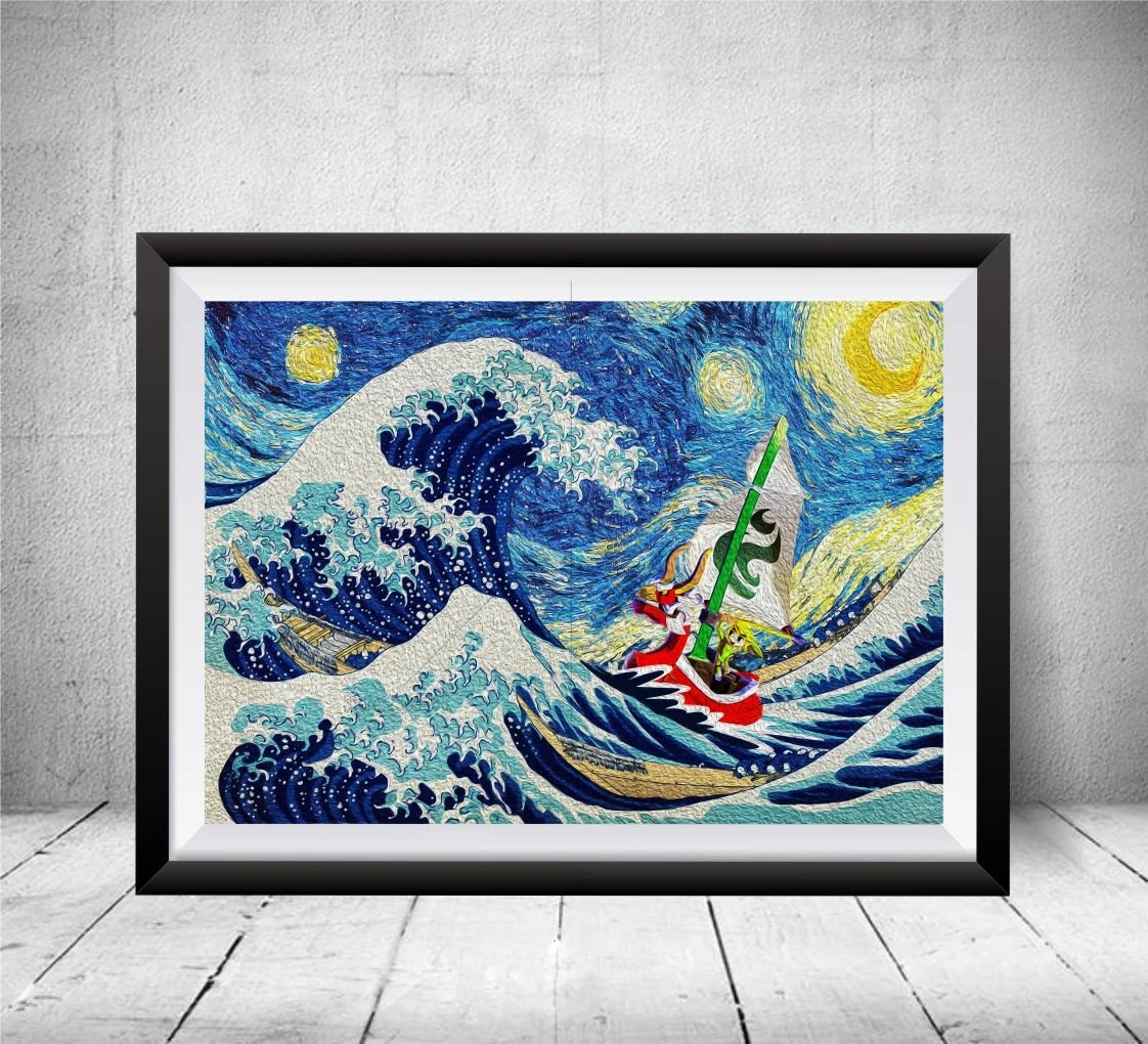 

5D DIY Diamond Painting Zelda Starry Night Cross Stitch Diamond Embroidery Rhinestone Needlework home Decoration Diamond Mosaic