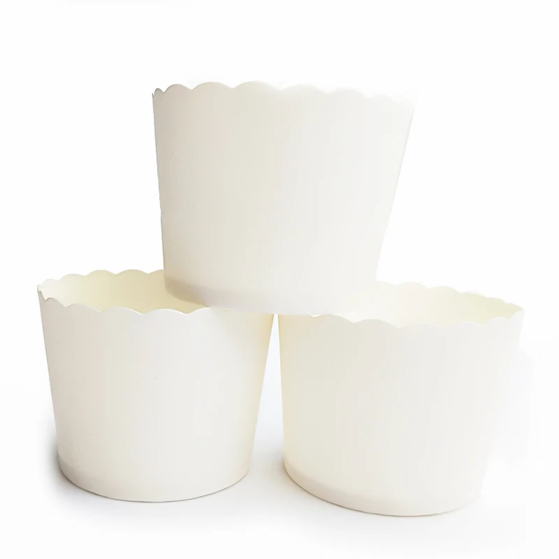 

100pcs Solid Color White Pink Blue Paper Cake Cupcake Cup Tray Liners Baking tools for birthday wedding party Disposable cup