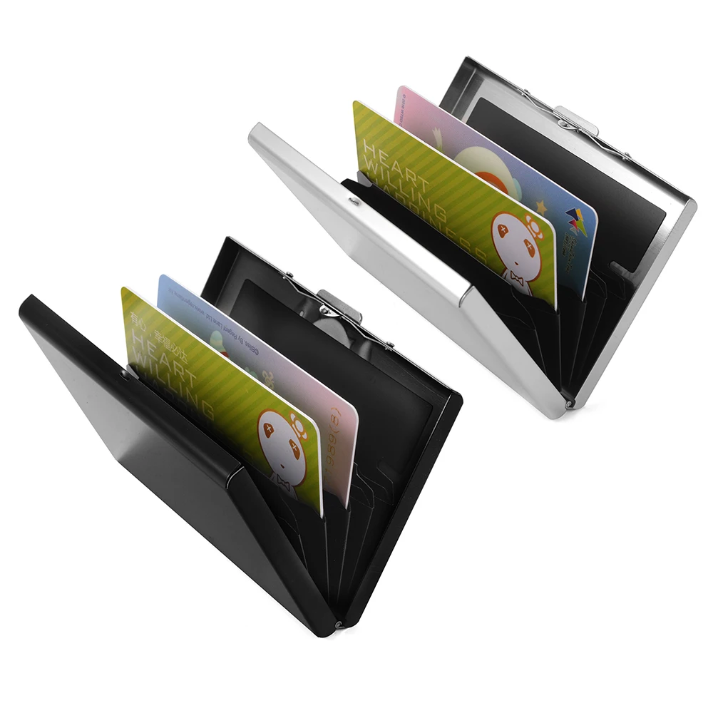 Slim Stainless Steel Pocket Slim Credit Debit Card Case Metal Box