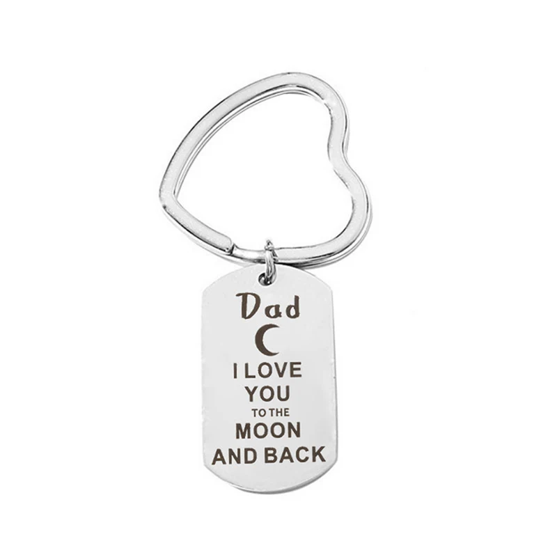 Брелок из нержавеющей стали I Love You To The Moon And Back сын мама брат сестра дядюшка анут