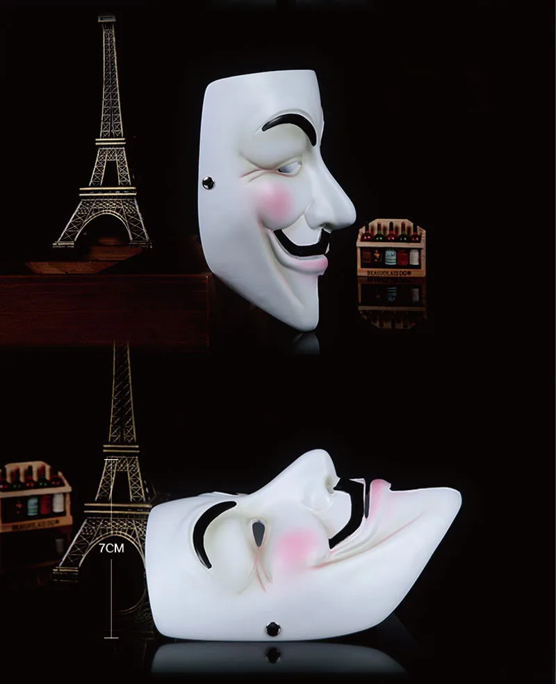 1 шт./лот V для вендетты маска Guy Fawkes высокого класса смолы полный уход за кожей лица маски для коллекции