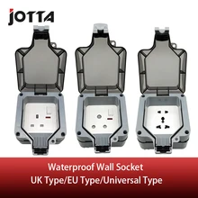 IP66 Открытый/ванная комната водонепроницаемый настенный выключатель Великобритания/Европейский/Универсальный стандартный настенная розетка 16А/220-250 В
