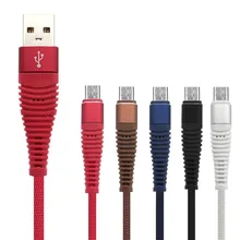 И качественный надежный и быстрая скорость передачи данных 1 м USB2.0 ткань Микро зарядный кабель данных для Android-смартфон