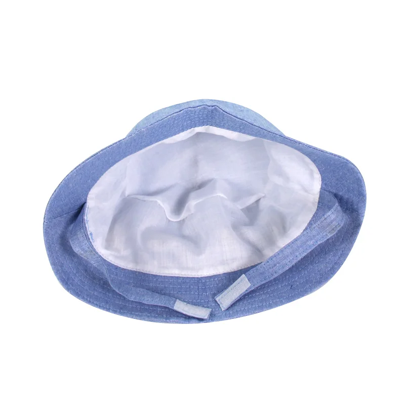 Cartoon Shark Baby Hat Fashion Denim Boys Bucket Hat Cowboy Baby Sun Cap Autumn Kids Fisher Hat For Girls Baby Boys Clothing (3)
