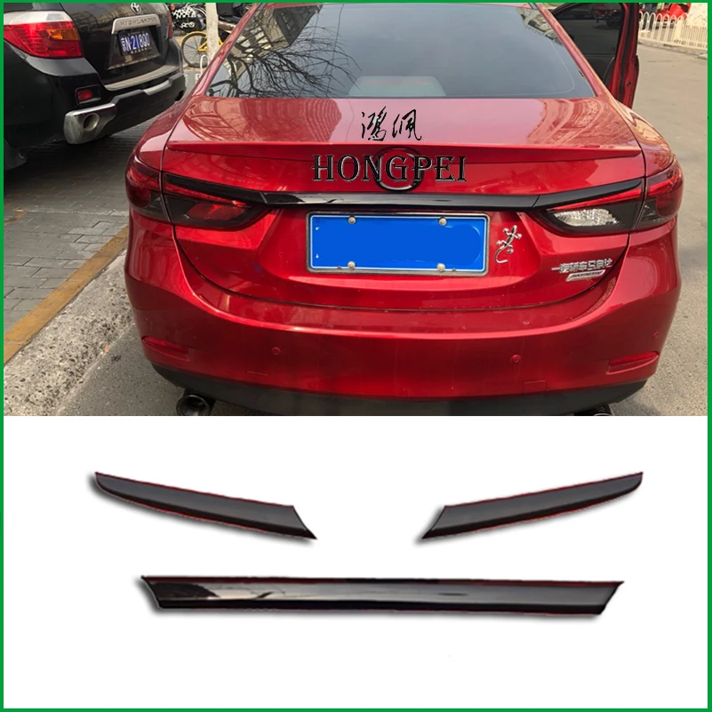 

Car-styling Rear Trunk Lid Cover Trim Tailgate Boot Back Door Cover Trim Sticker Molding For Mazda 6 M6 Atenza Sedan 2014-2017