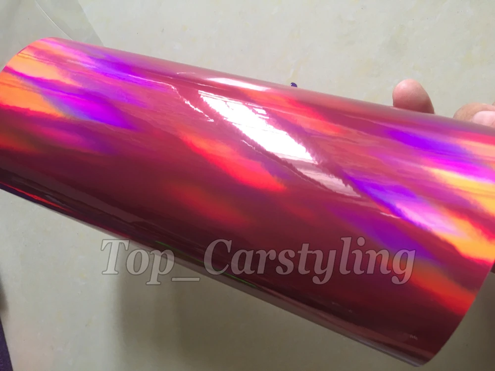 Pink holographic chrome vinyl sticker wrap sheet 3M Avery Arlon Vinyl Sticker (7)