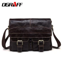 OGRAFF Aus Echtem leder tasche männer messenger bags Beiläufiges Rindsschulter Crossbody-tasche Reise Laptop Aktentasche für Mann