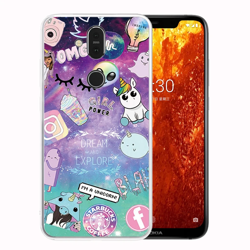 

Soft Silicone Clear TPU Case for Nokia 7.2 6.2 6 2.2 X6 X7 8.1 7 Plus X5 9 PureView X71 Durable Draiwng Painted Cover