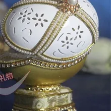 Золотой Королевский фаберж яйцеобразная Музыкальная шкатулка Ювелирные изделия музыкальная шкатулка кольцо Музыкальная копилка подарок на день рождения для девушек женатый сувенир