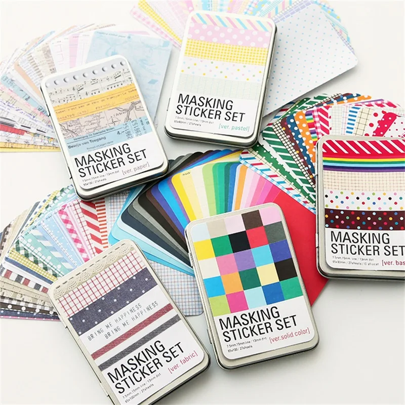 

Korea Stationery Tin Hand Books Sticker Set Sticker DIY Diary Sticker School Supplies