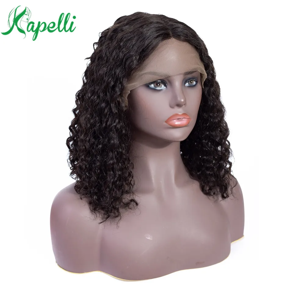 Парики из натуральных волос на кружевной основе с глубоким раскачиванием, для черных женщин, парики из натуральных бразильских волос