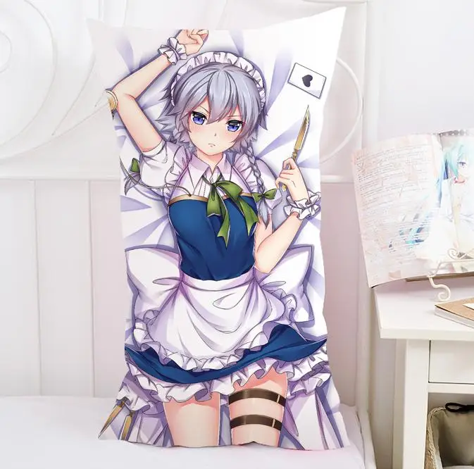 Аниме мультфильм TouHou проект Izayoi Sakuya Hugging ectangle наволочка пилллоу Чехол Подушка