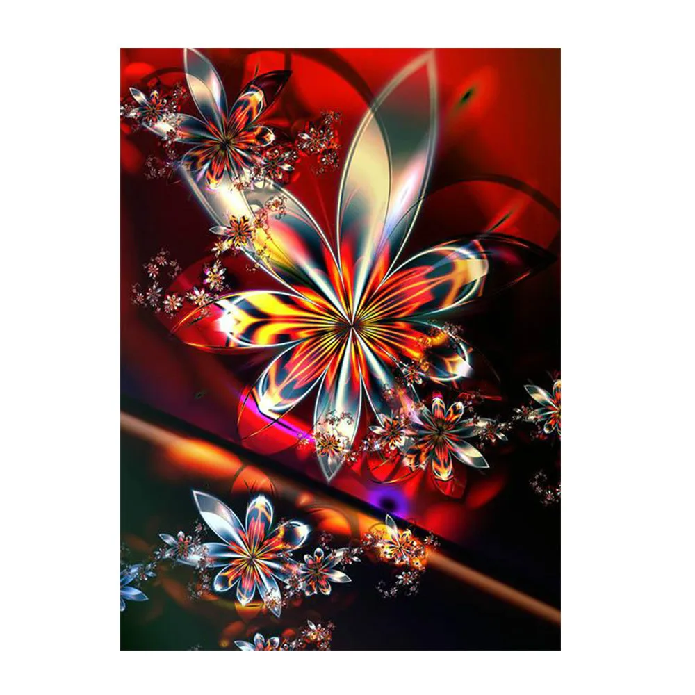 

Fezrgea Full Round Diamond Painting Cross Stitch Flower 5D Diy Diamond Embroidery Mosaic Rhinestone Needlework Home Decor