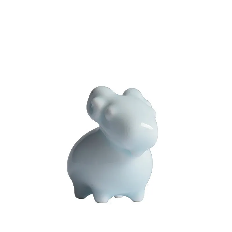 Овечья зеленая глазурь милая овечка Цзиндэчжэнь ручной работы современный
