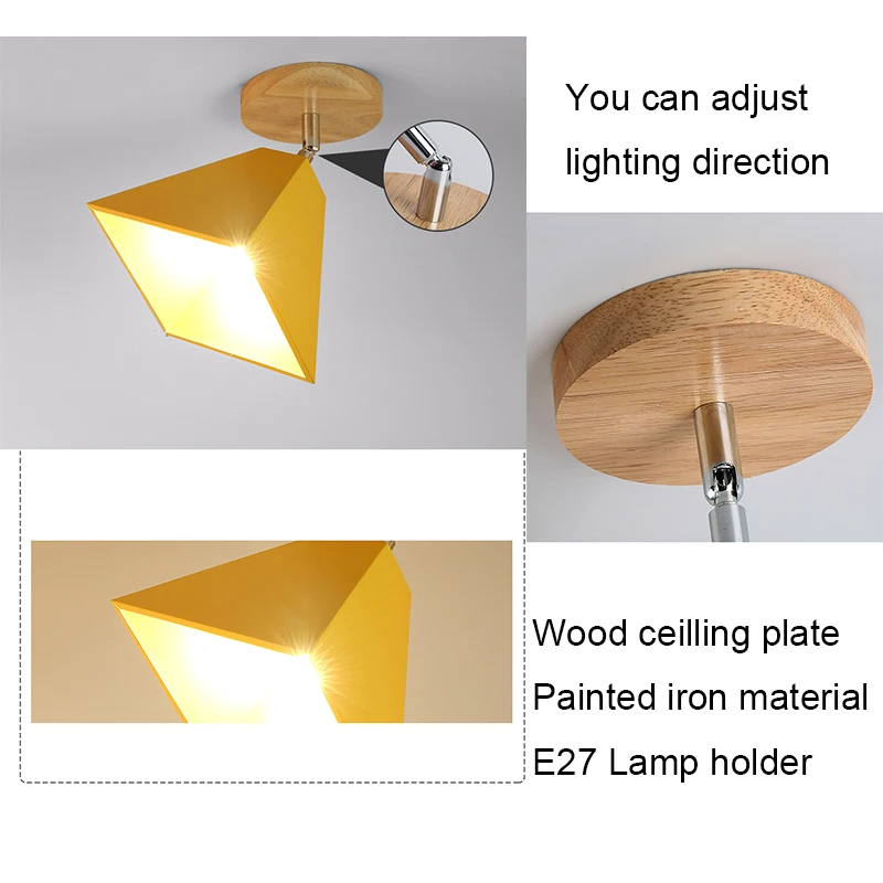 Современный светодиодный потолочный светильник в скандинавском стиле, подвесной светильник, деревянный потолочный светильник для гостиной, фойе, лофт, коридор, крыльцо, домашние фонари