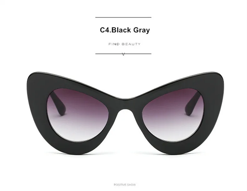 Мода кошачий глаз Нирвана Курт Кобейн очки женщин Бабочка кадр очки Винтажные Солнцезащитные очки женские UV400 солнцезащитные очки - Цвет линз: Black