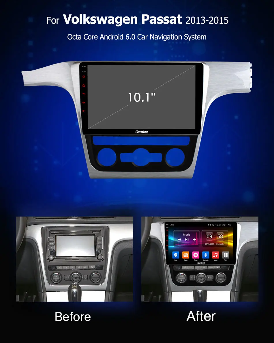  Ownice K1 K2 K3 k5 k6 2Din Android 9.0 8 Core Car Radio DVD Player for Volkswagen VW Passat 2013 - 