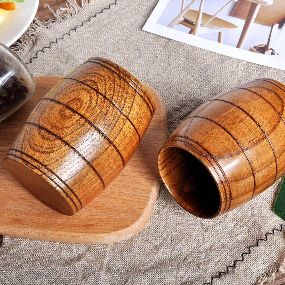 2019 New Wooden Cup Log Color Handmade Natural Wood Coffee Tea Beer Juice Milk Mug Portable Transparency Drinking Cup #Q25R (3)