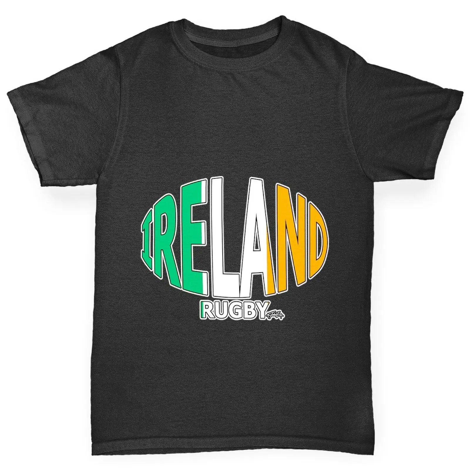 

Twisted Envy Men's Ireland Rugby Ball Flag Funny Cotton T-Shirt