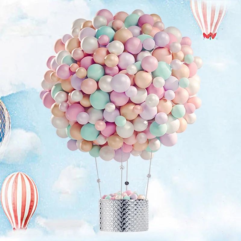 

100Pcs Air Balloons Kids Gift Latex Valentine's Day Decor Macaron Color Party Wedding Decoration Round 10 Inch