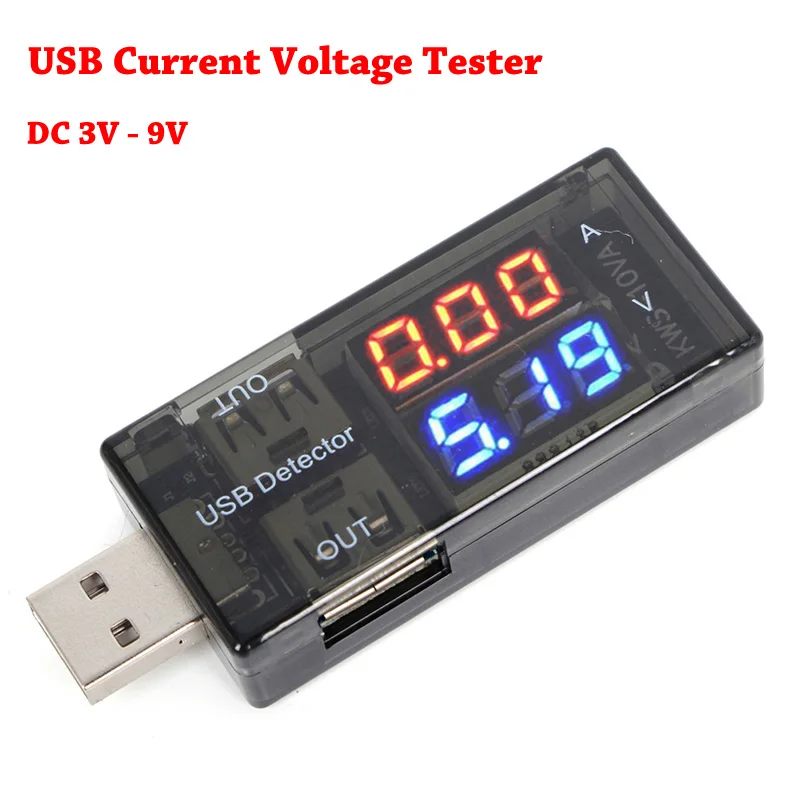 Dual Port USB Current Voltage Tester USB Voltmeter Ammeter Detector