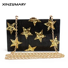 Брендовые Новые звезды Роскошные театральные сумочки женская сумка дизайнерские Акриловые Модные клатчи вечерние сумки на цепи через плечо вечерние сумки Bolsas