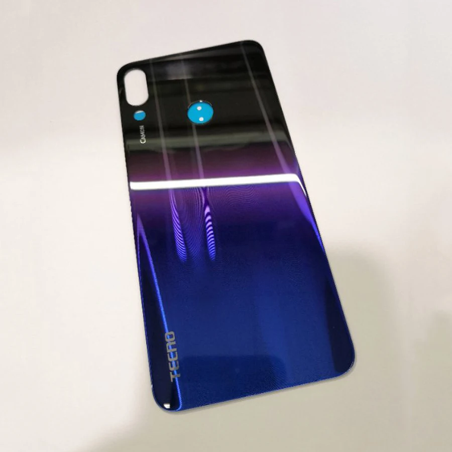 Для TECNO Camon 11 Pro Сменный Чехол для батареи с клейкой наклейкой для TECNO Camon11Pro стеклянная крышка корпуса - Цвет: Фиолетовый