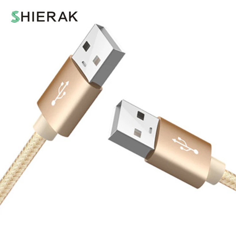 SHIERAK 1 м USB удлинитель для мужчин и мужчин удлинитель нейлоновый плетеный провод расширенное подключение для ноутбука кулер цифровое устройство