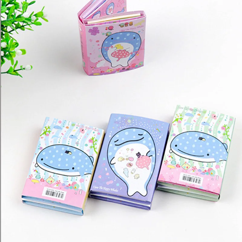 Милый Kawaii Totoro Girl 6 складных блокнотов для заметок милые Креативные блокноты