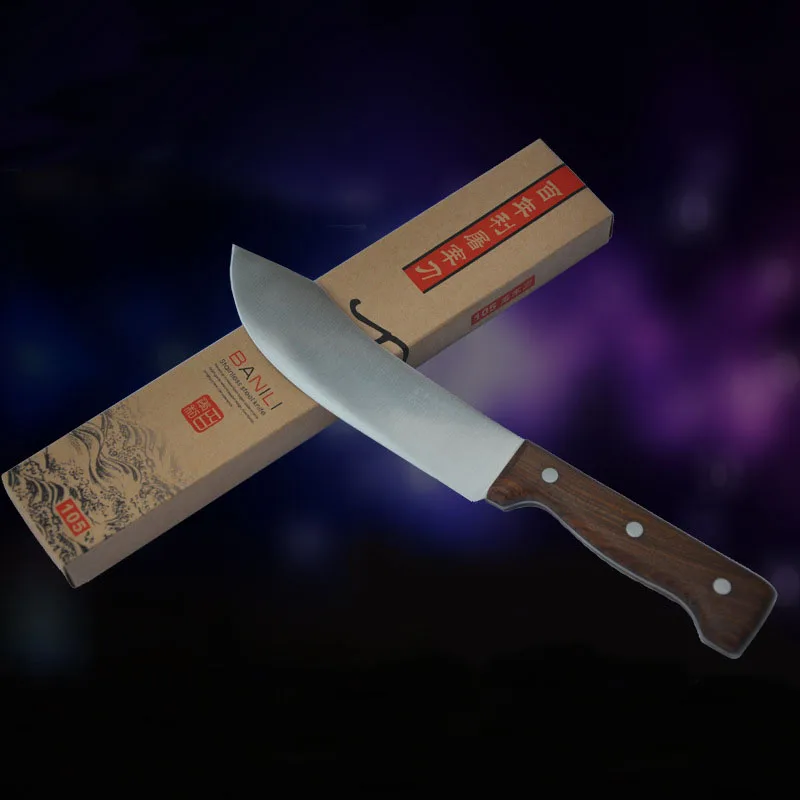 LDZ Carbon Forged Handmade Chef Cleaver Slicing Meat Fruit Vegetable Knife Eviscerate Bone Butcher Knife Kitchen Cooking Slicer