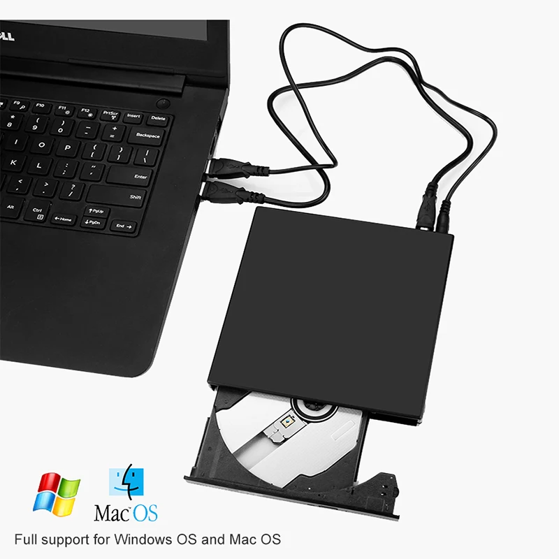 

Newest USB 2.0 External DVD Combo CD-RW Burner Drive CD+-RW DVD ROM For PC Computer Laptop With Box