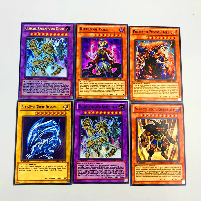 288pcs/set Yu Gi Oh Game Cards Classic YuGiOh Game English Cards Carton Collection cards with flash card and metal tin box toys