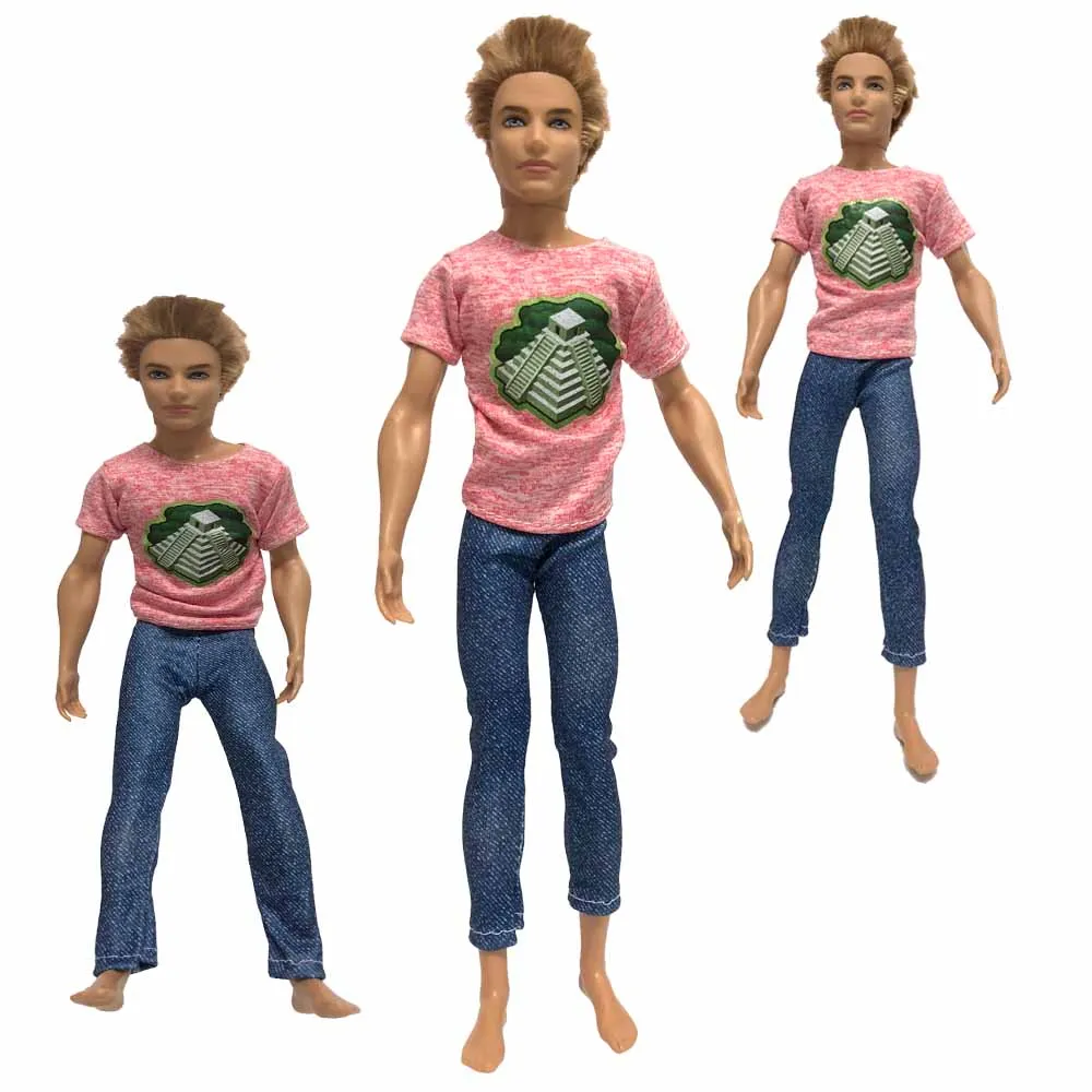 NK одна штука кукольная одежда Мужская одежда Повседневная одежда футболка блузка брюки аксессуары для куклы Кена детские игрушки JJ